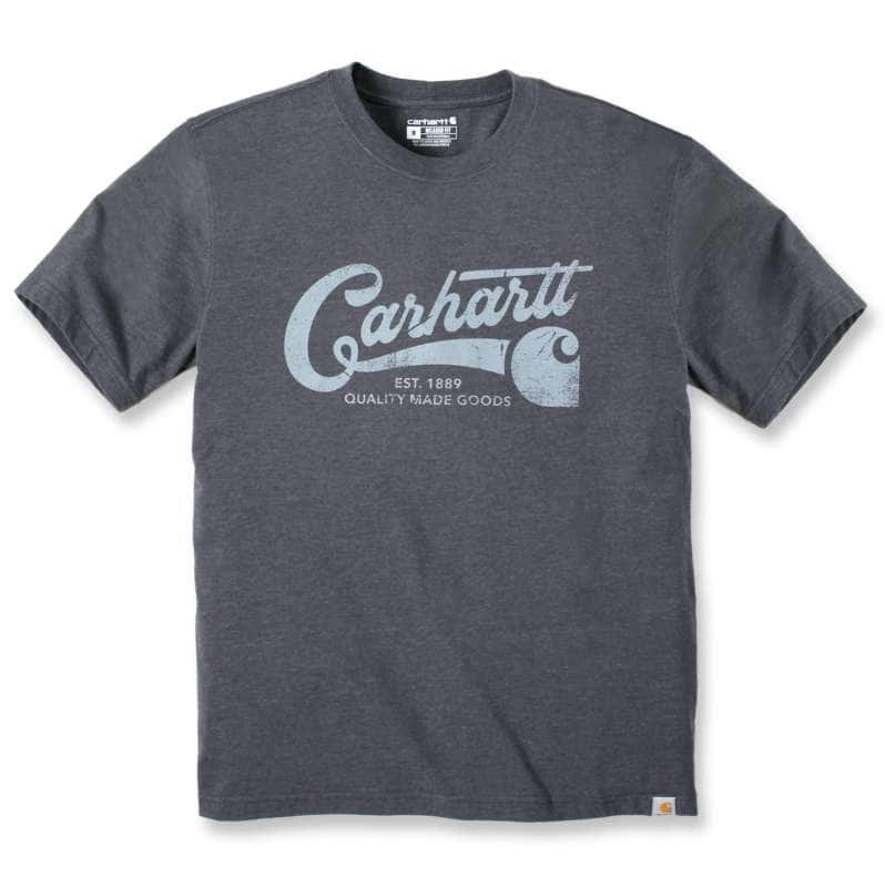 Carhartt  Carbon Heather Relaxed Fit Lightweight Short-Sleeve Script Graphic T-Shirt