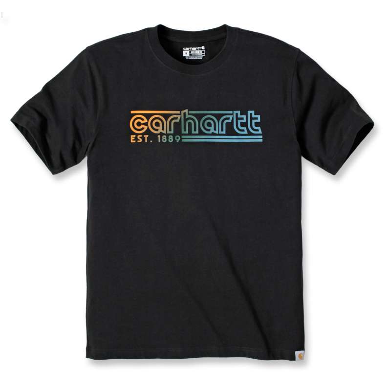 Carhartt  Black Relaxed Fit Lightweight Short-Sleeve Logo Graphic T-Shirt