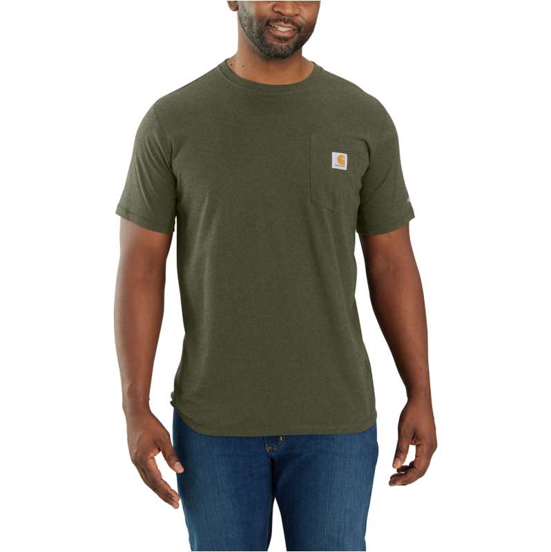 Carhartt  Basil Heather Carhartt Force™ Relaxed Fit Midweight Short-Sleeve Pocket T-Shirt