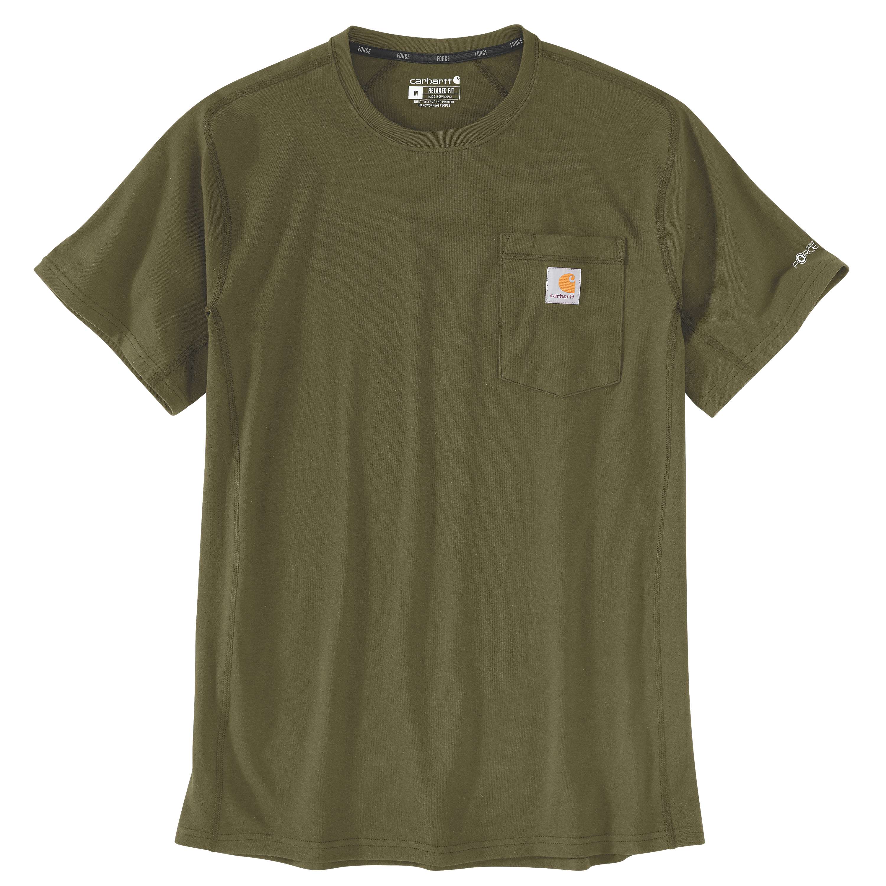 Carhartt Heren T-shirt - carhartt force™ relaxed fit midweight short-sleeve pocket t-shirt - Groen - XL