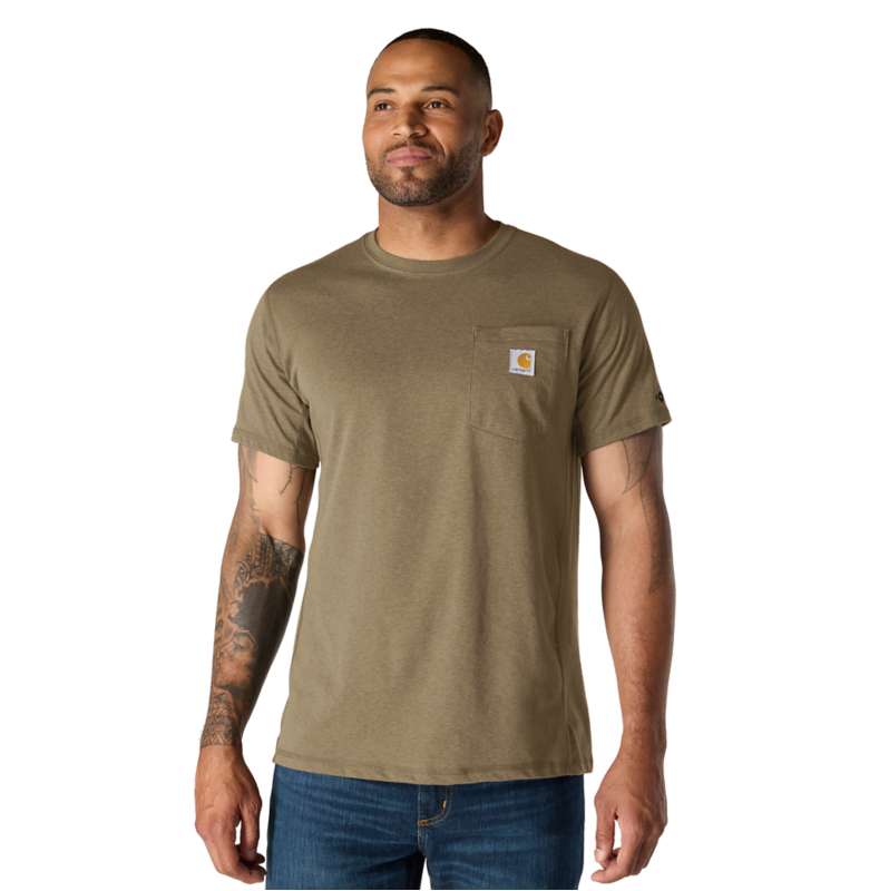 Carhartt  Night Fatigue Heather Carhartt Force™ T-shirt met relaxte pasvorm