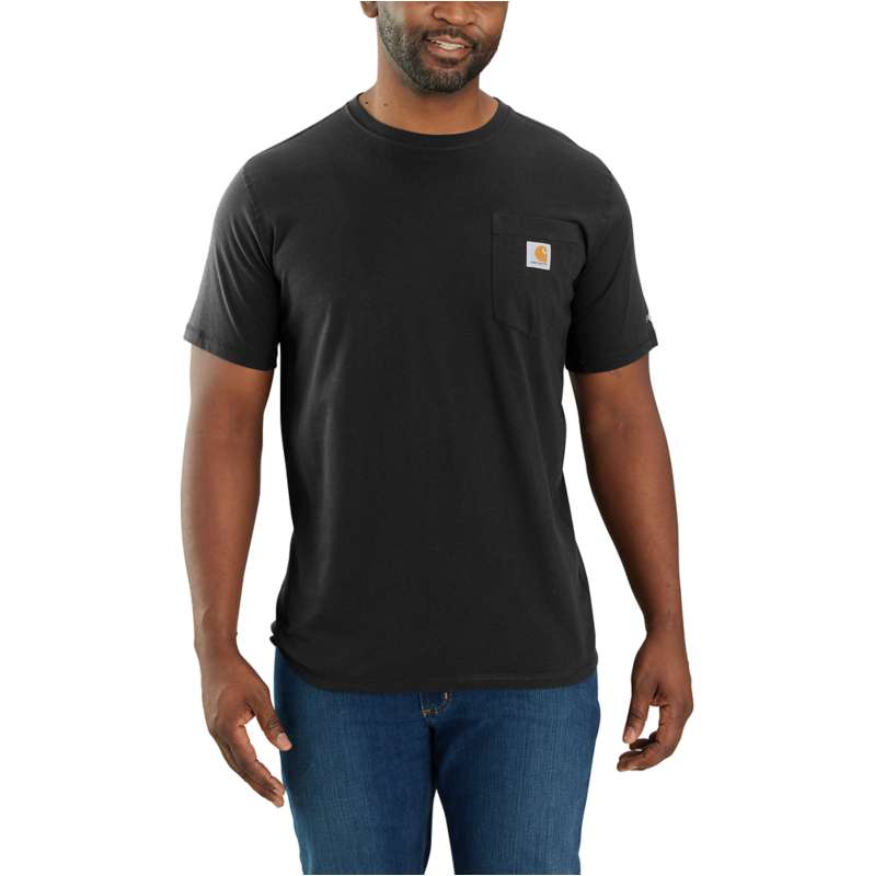Carhartt  Black Carhartt Force™ Relaxed Fit Midweight Short-Sleeve Pocket T-Shirt