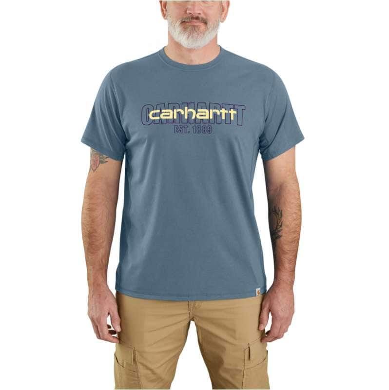 Carhartt  Thundercloud Carhartt Force™ Relaxed Fit Midweight Short-Sleeve Logo Graphic T-Shirt