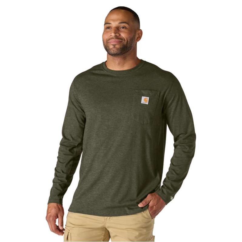 Carhartt  Basil Heather Longsleeve T-Shirt Carhartt Force™ mit Relaxed Fit