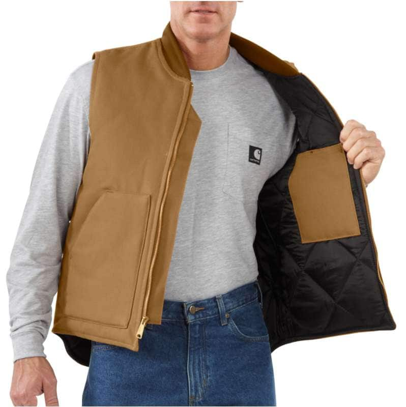 Carhartt  undefined V01 Relaxed Fit Firm Duck Insulated Rib Collar Vest