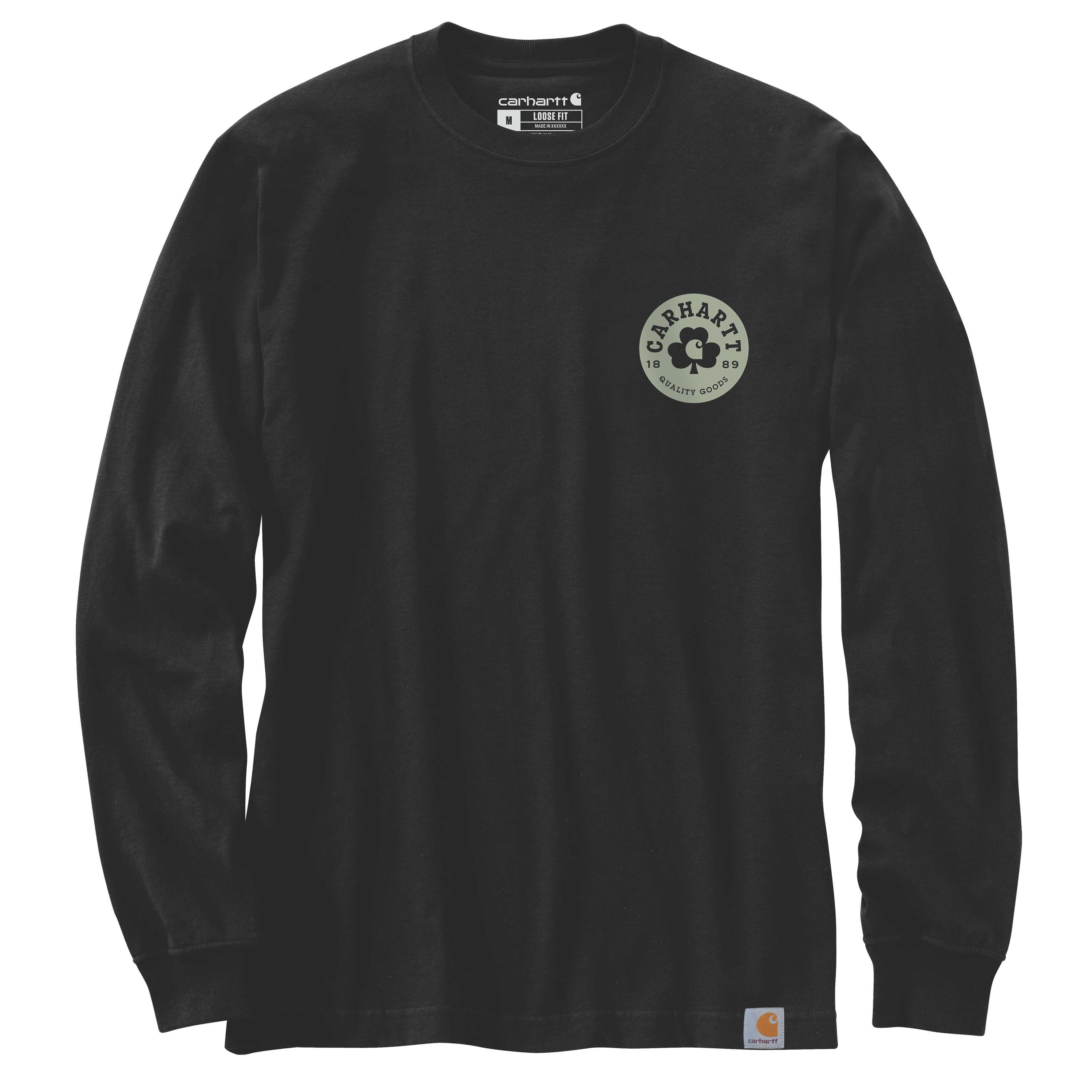 Additional thumbnail 1 of Loose Fit Heavyweight Long-Sleeve Shamrock Graphic T-Shirt