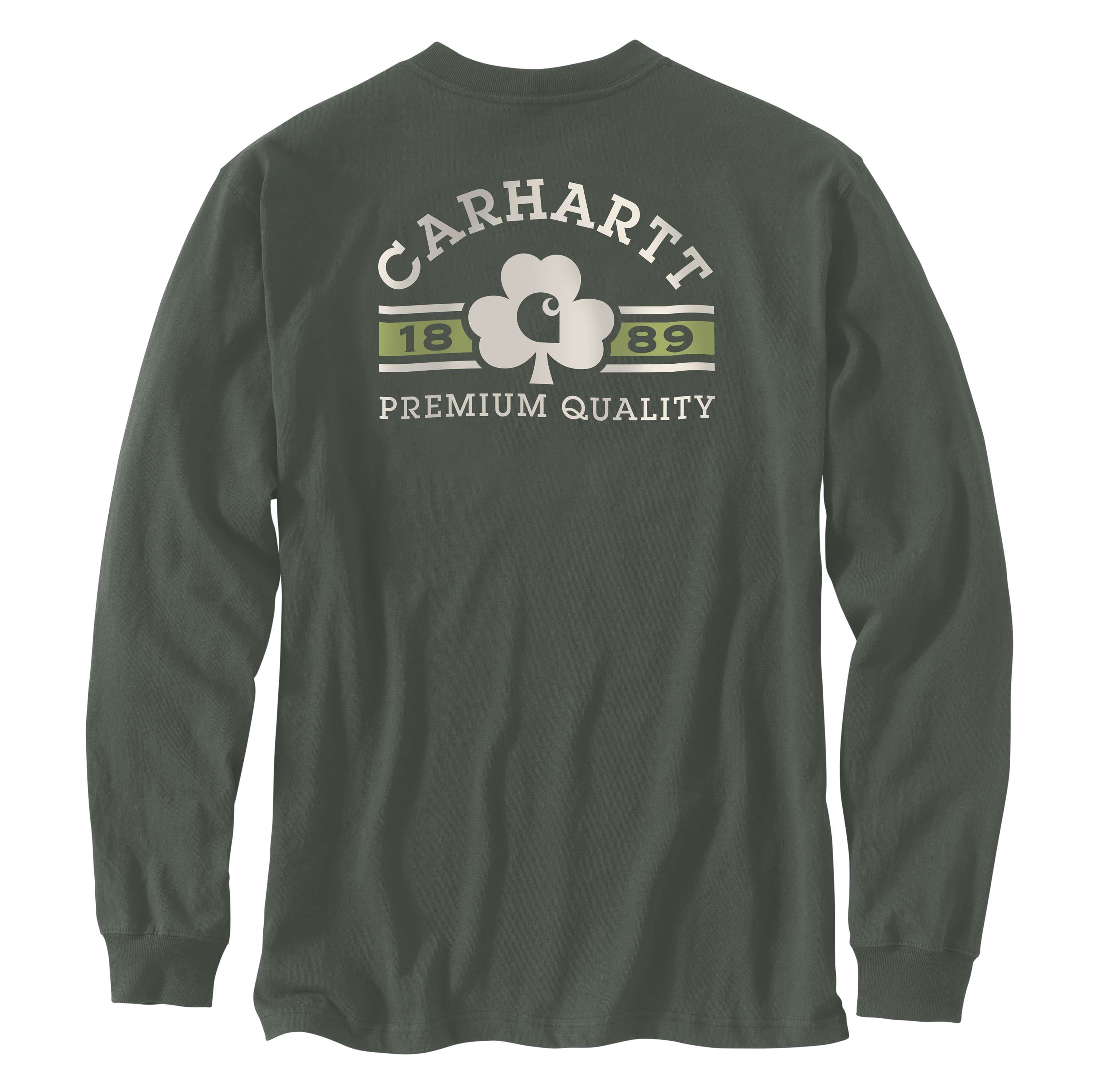 Additional thumbnail 2 of Loose Fit Heavyweight Long-Sleeve Shamrock Graphic T-Shirt