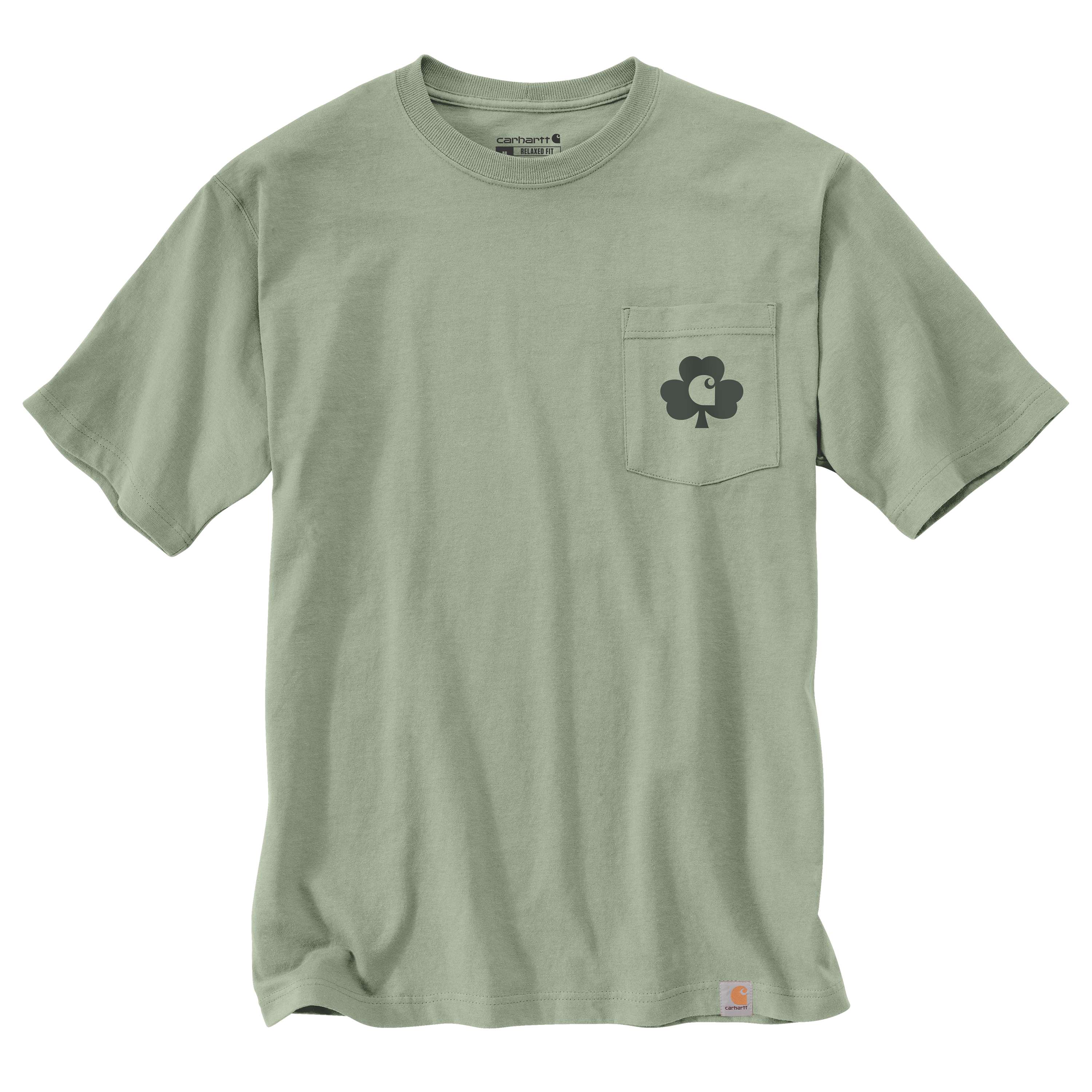 Additional thumbnail 1 of Relaxed Fit Heavyweight Short-Sleeve Pocket Shamrock Graphic T-Shirt