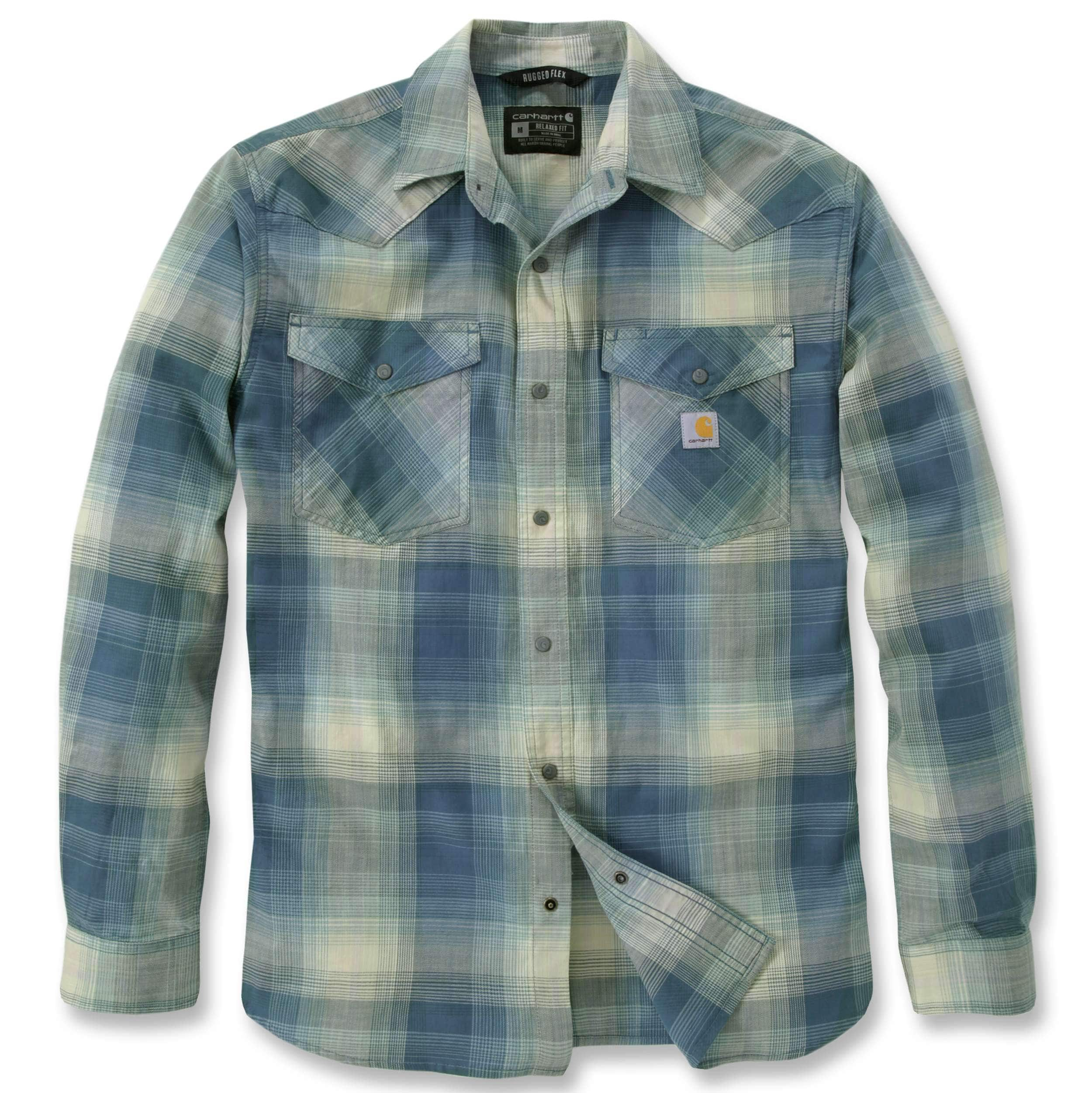 Additional thumbnail 1 of Montana Rugged Flex Relaxed Fit Lightweight Long-Sleeve Snap-Front Plaid Shirt