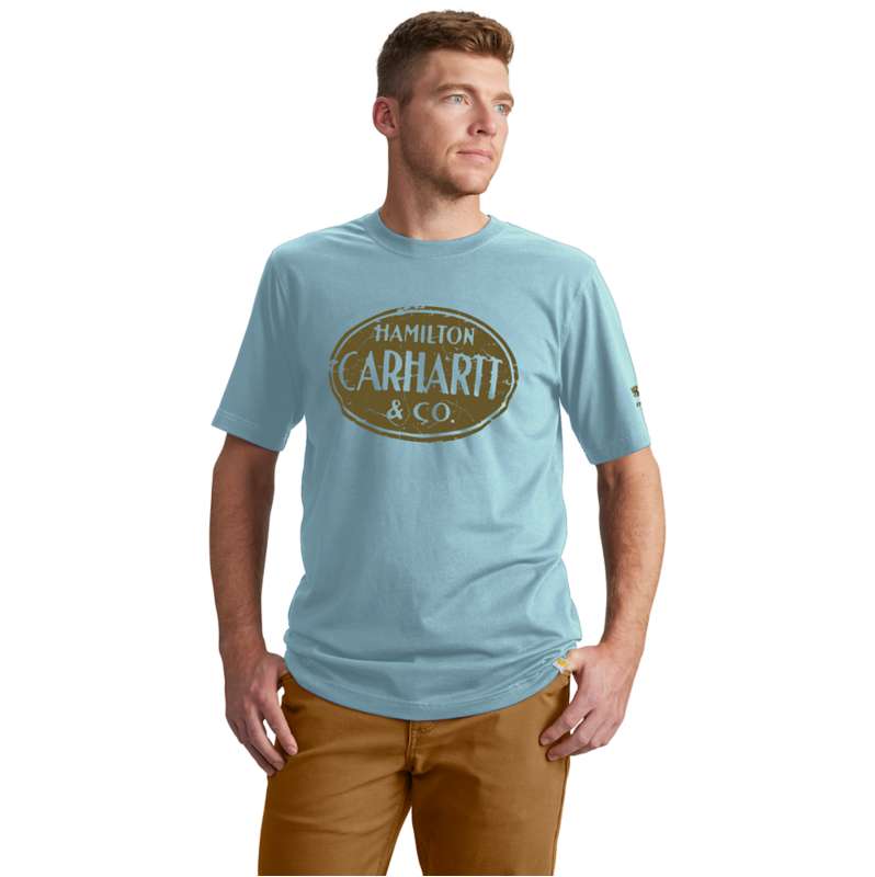 Carhartt  Summer Blue Relaxed Fit Lightweight Short-Sleeve Hamilton Graphic T-Shirt