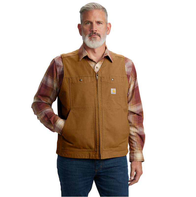 Carhartt  Carhartt Brown Montana Relaxed Fit Duck Vest