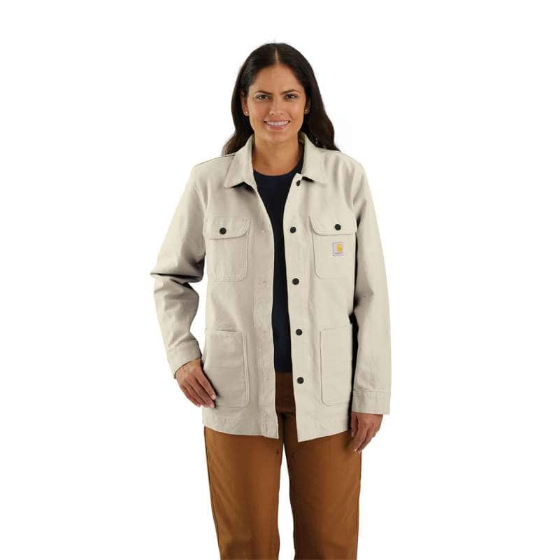 Carhartt  Undyed Ecru Rugged Flex™ Loose Fit Canvas Chore Coat