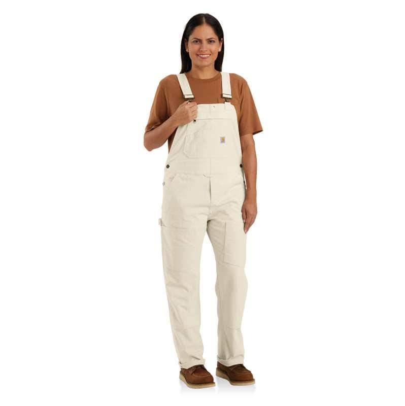 Carhartt  Undyed Ecru Rugged Flex™ Loose Fit Undyed Canvas Bib Overall