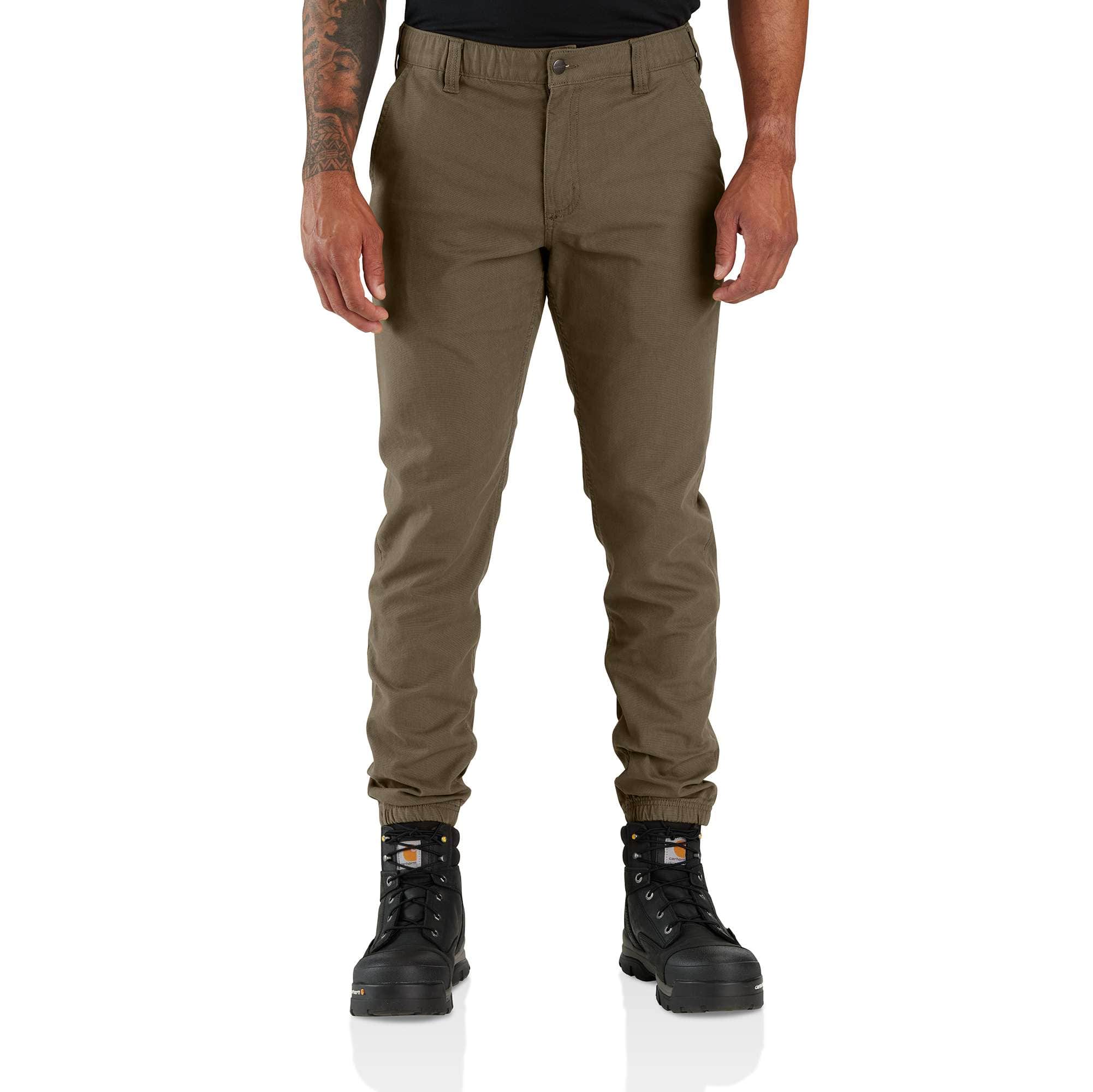 Carhartt Heren Joggingbroek - relaxed tapered rigby jogger - Bruin - W40