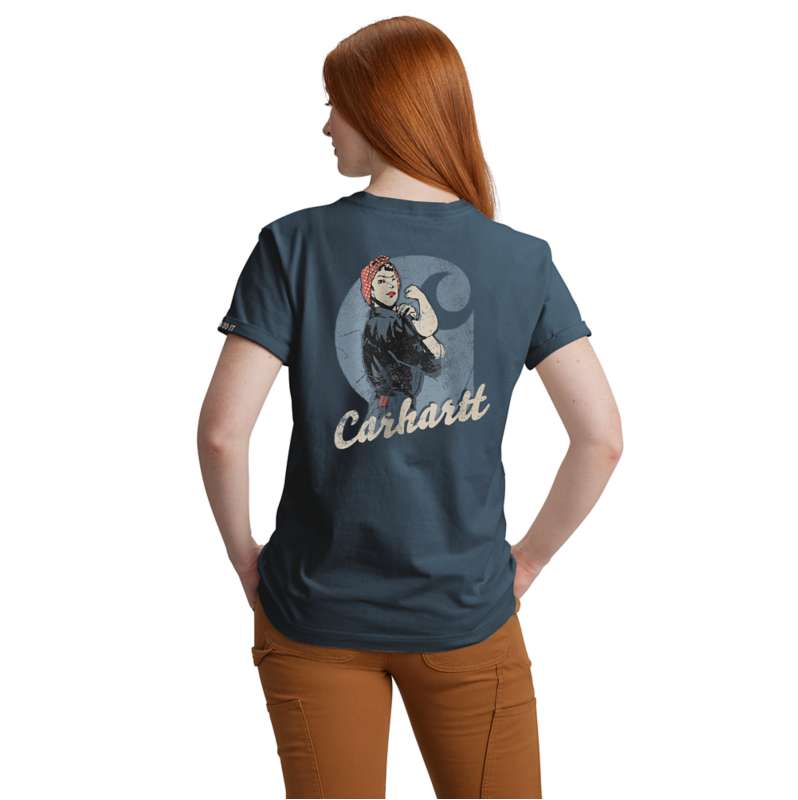 Carhartt  Iron Blue Dearborn-T-Shirt Rosie mit lockerer Passform