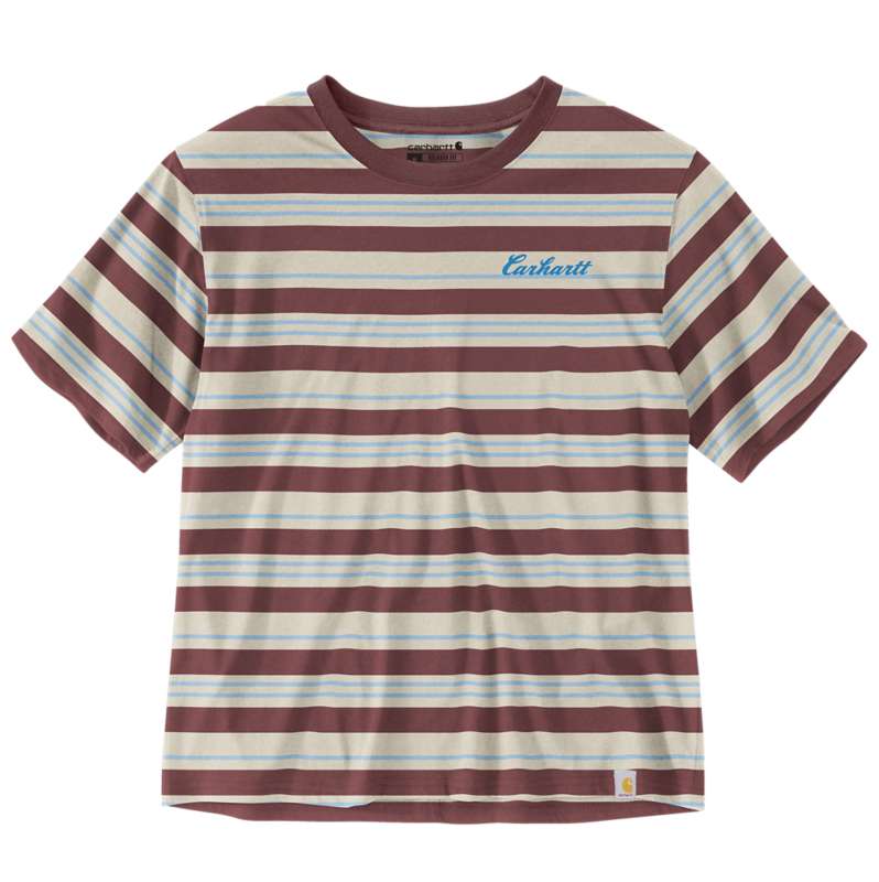 Carhartt  Barnwood Stripe Tencel™ Fiber Series Loose Fit Short-Sleeve Striped T-Shirt