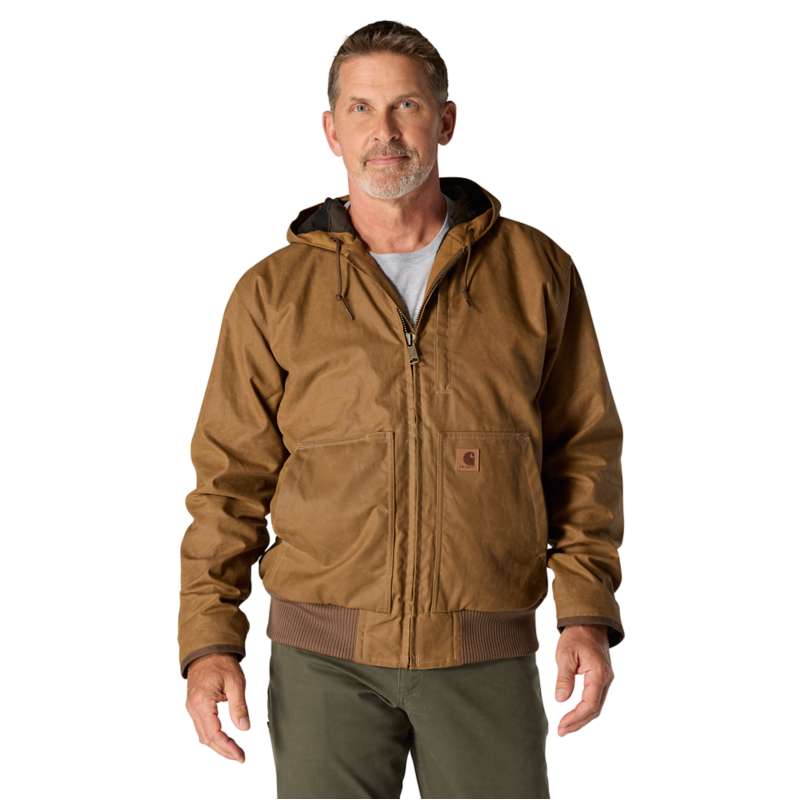 Carhartt  Waxed Brown Loose Fit Waxed Cotton Active Jacket