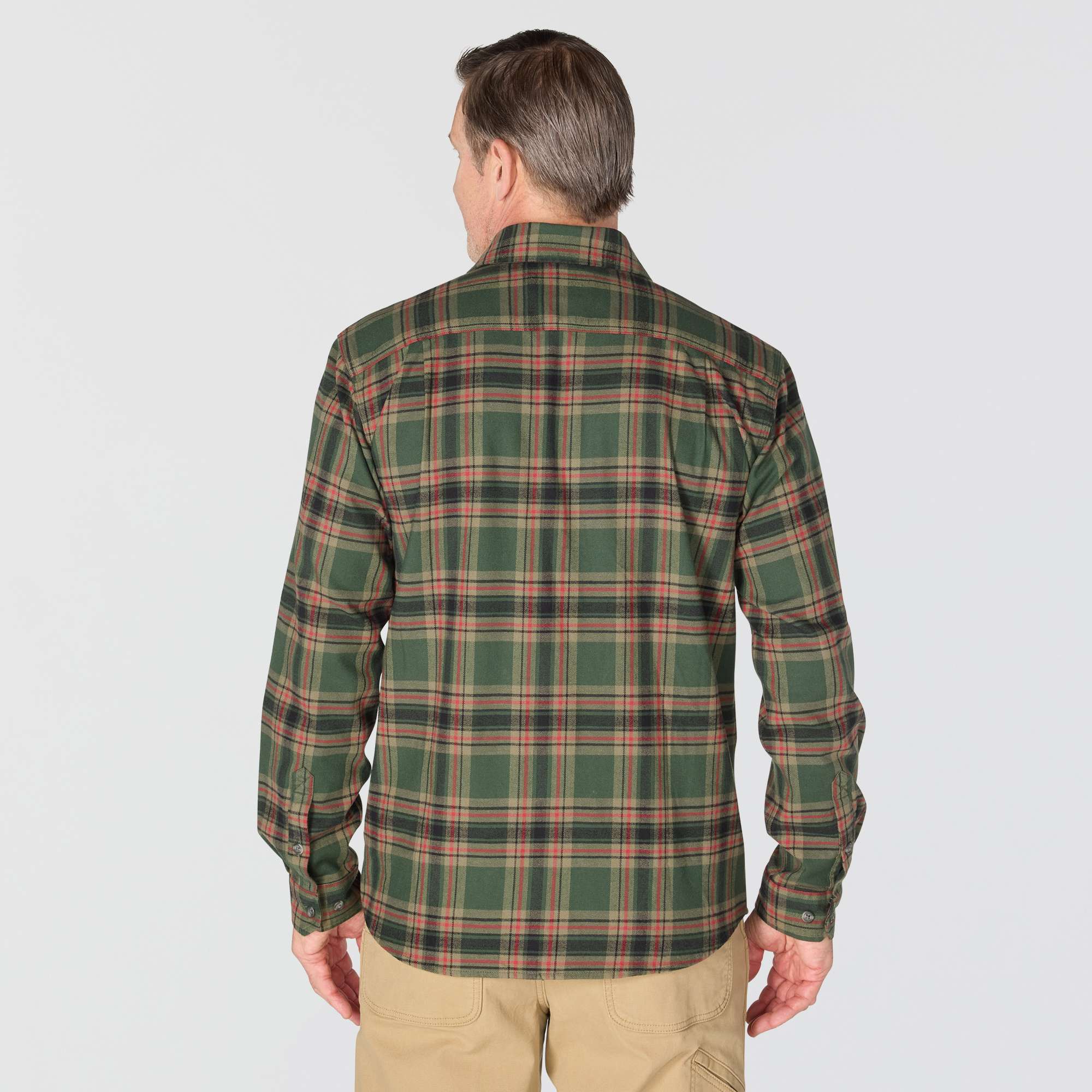 Additional thumbnail 5 of Chemise à carreaux à manches longues décontractée en flanelle mi-épaisse Rugged Flex™
