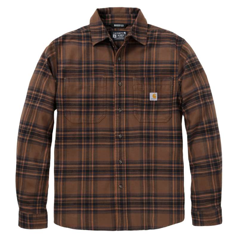 Carhartt  Red Duck Chemise à carreaux à manches longues décontractée en flanelle mi-épaisse Rugged Flex™