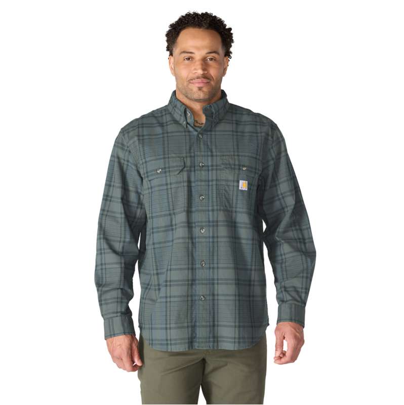 Carhartt  Navy/Deep Smoke Blue Chemise à carreaux ample à manches longues Fort