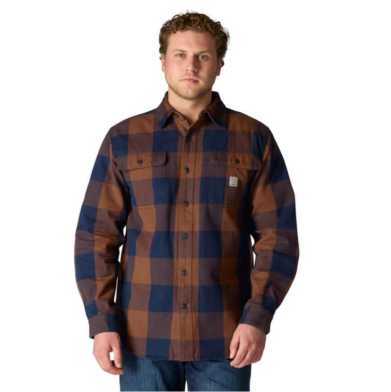 Carhartt  Red Duck Langärmeliges Karohemd aus schwerem Flannel mit lockerer Passform