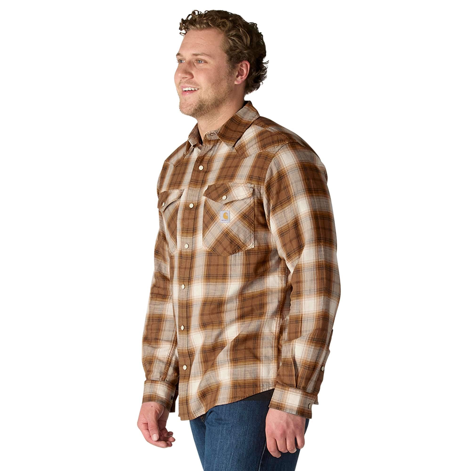 Additional thumbnail 1 of Montana Rugged Flex™ Relaxed Fit Lightweight Long-Sleeve Snap-Front Plaid Shirt