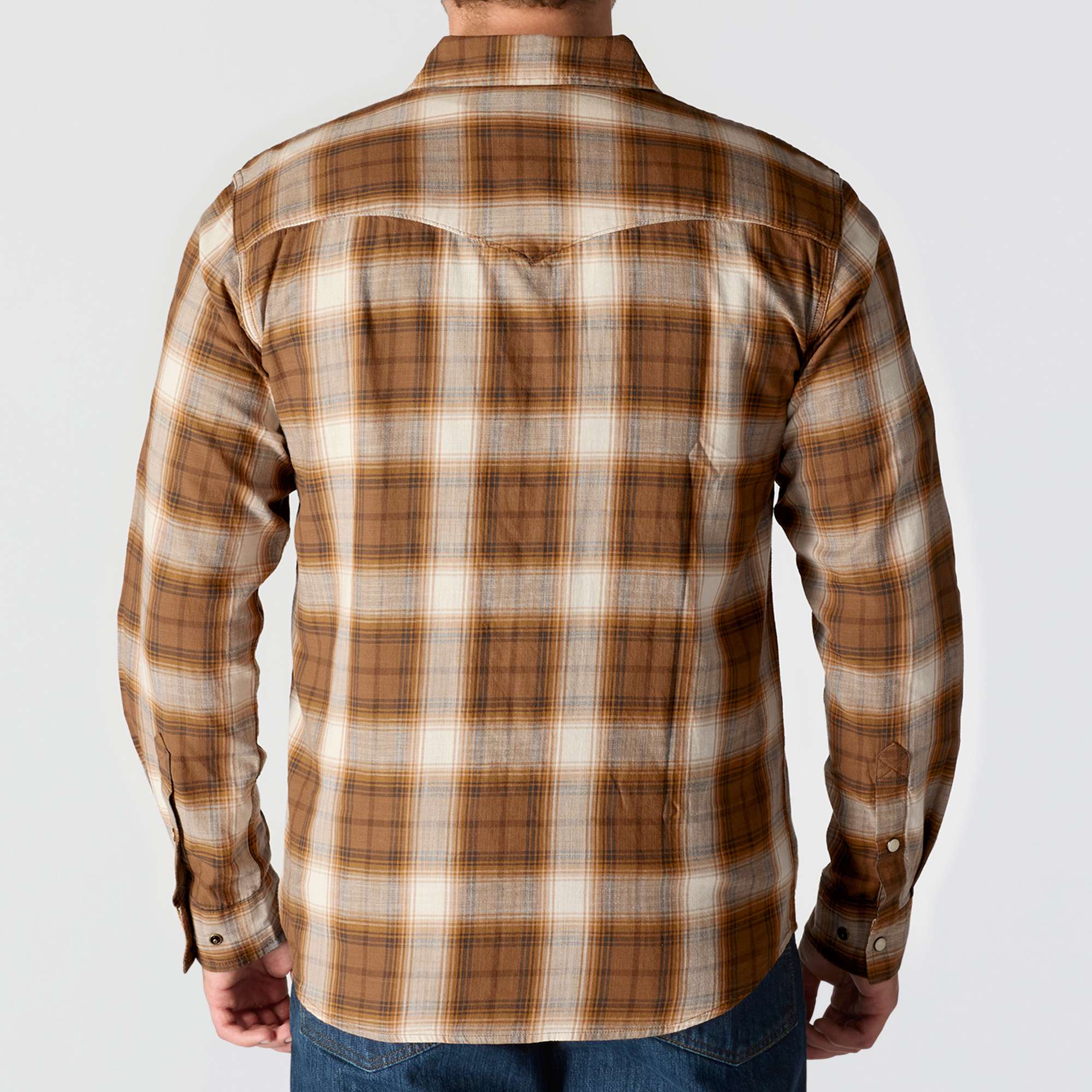 Additional thumbnail 3 of Montana Rugged Flex™ Relaxed Fit Lightweight Long-Sleeve Snap-Front Plaid Shirt