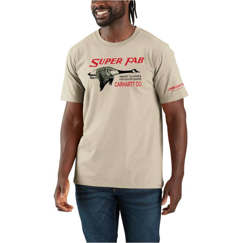 Carhartt  Oat Milk Relaxed Fit Lightweight Short-Sleeve Fab Graphic T-Shirt