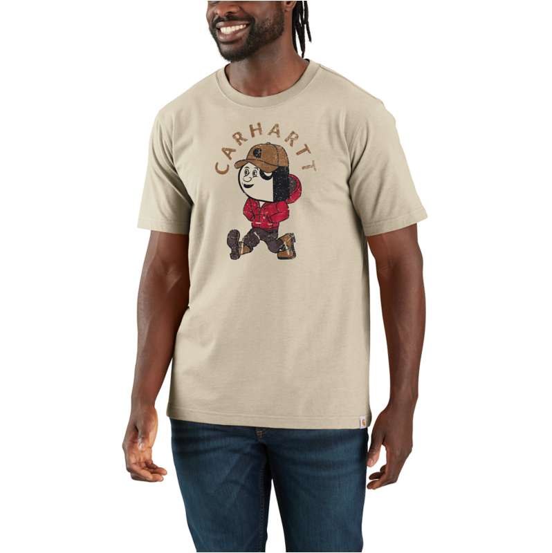 Carhartt  Oat Milk Relaxed Fit Lightweight Short-Sleeve Active Jac Graphic T-Shirt