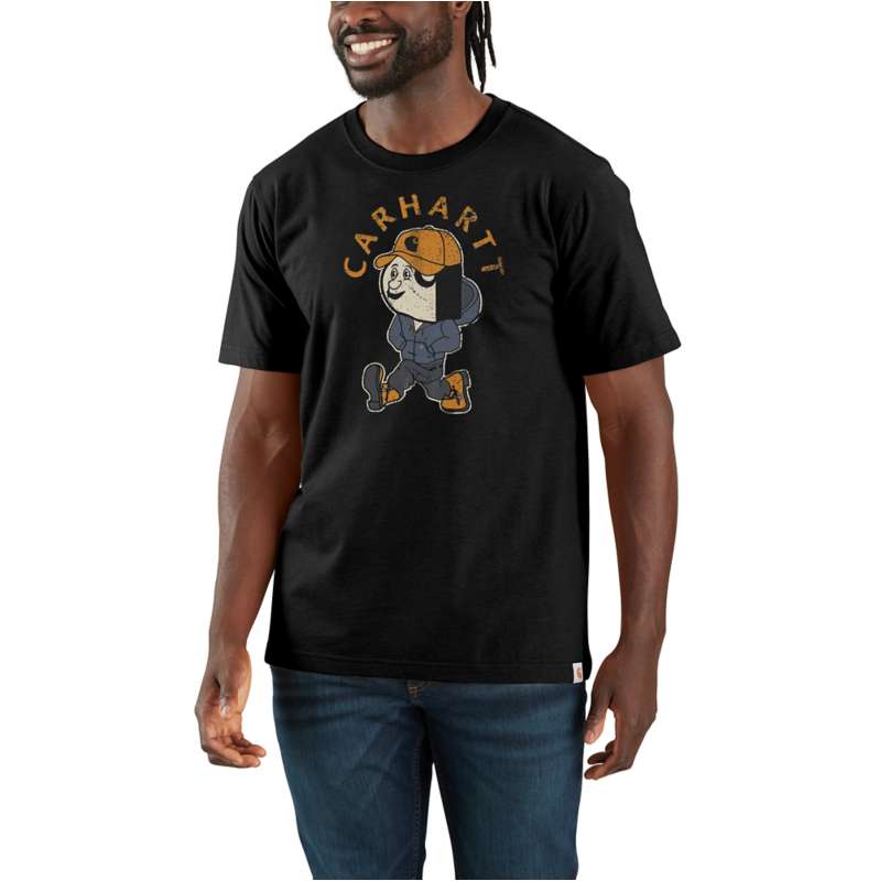 Carhartt  Black Relaxed Fit Lightweight Short-Sleeve Active Jac Graphic T-Shirt