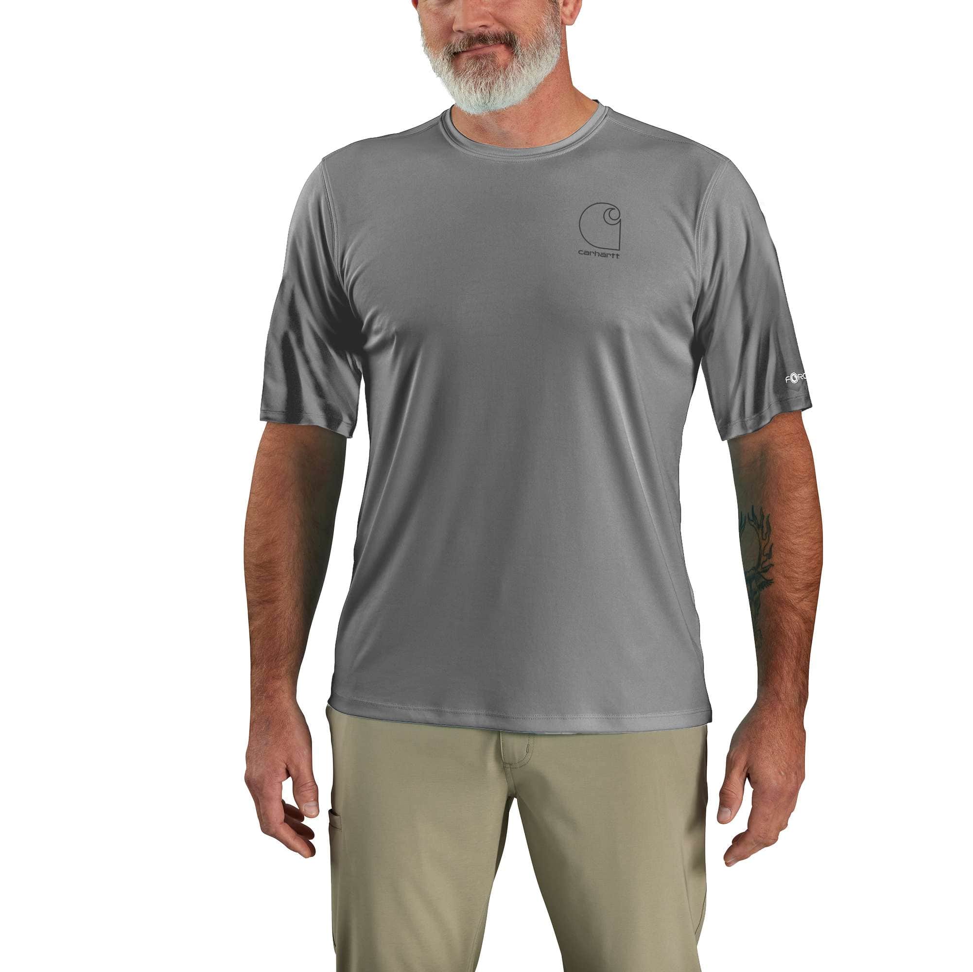 Carhartt Carhartt Force™ Sun Defender™ T-shirt met relaxte pasvorm en logo