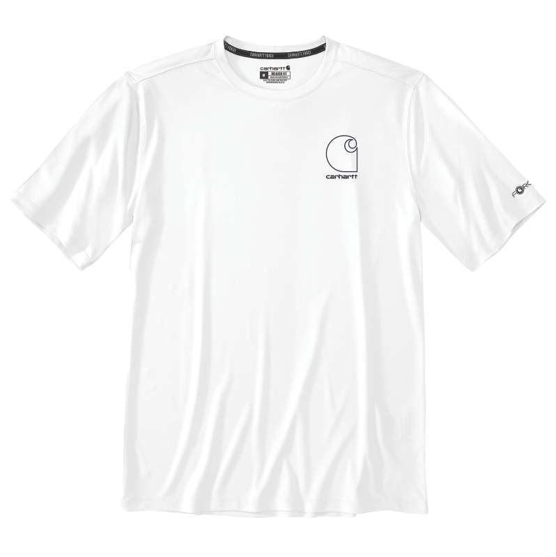 Carhartt  White Carhartt Force Sun Defender™ Lightweight Short-Sleeve Logo Graphic T-Shirt