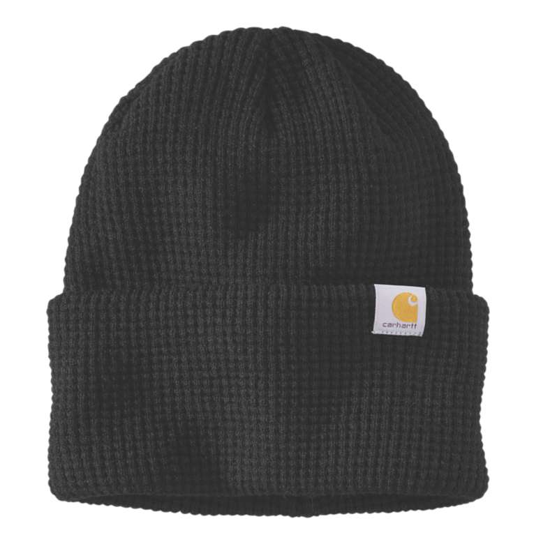 Carhartt  Black Bonnet à revers gaufré