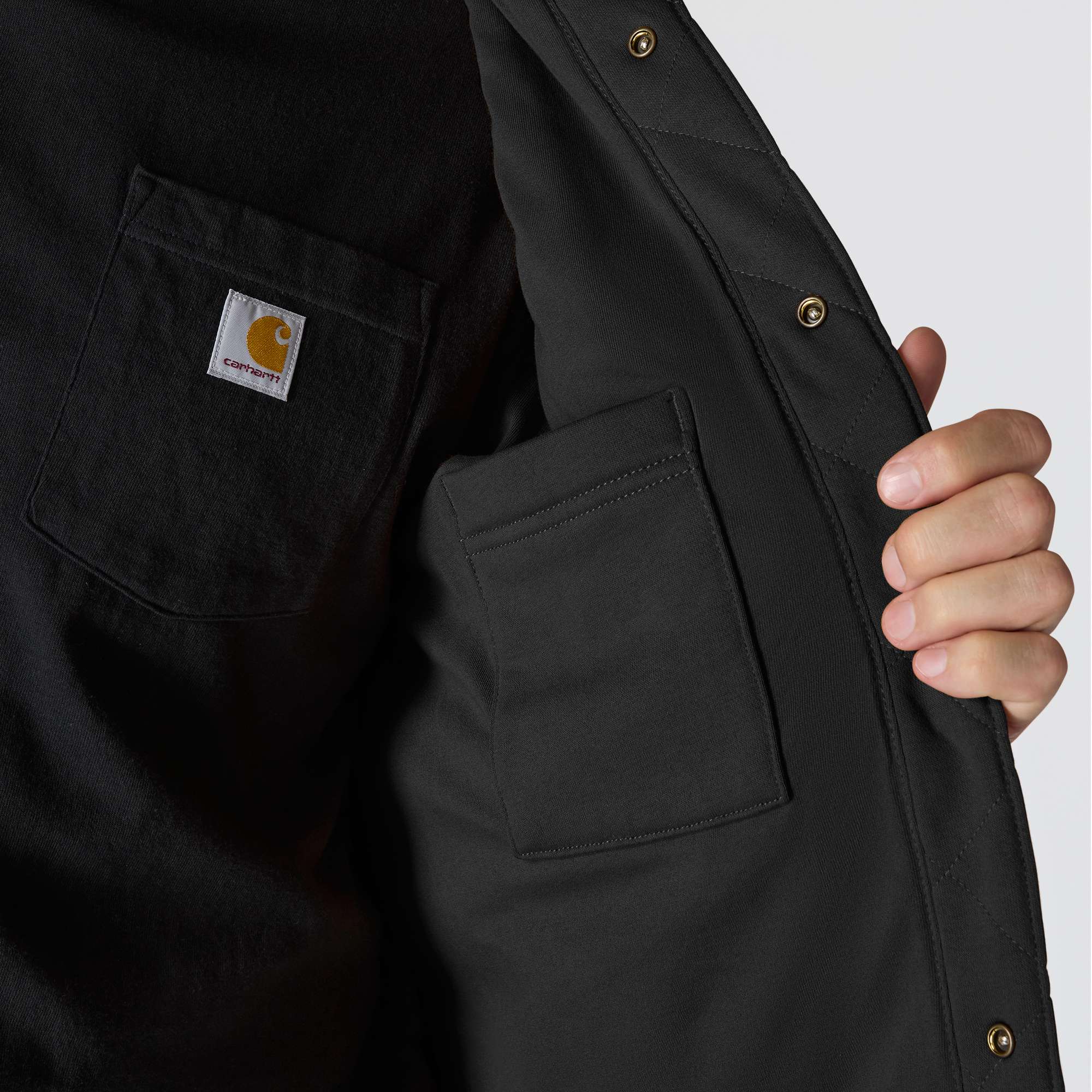 Rain Defender™ Loose Fit Heavyweight Quilted Snap Front Shirt Jac
