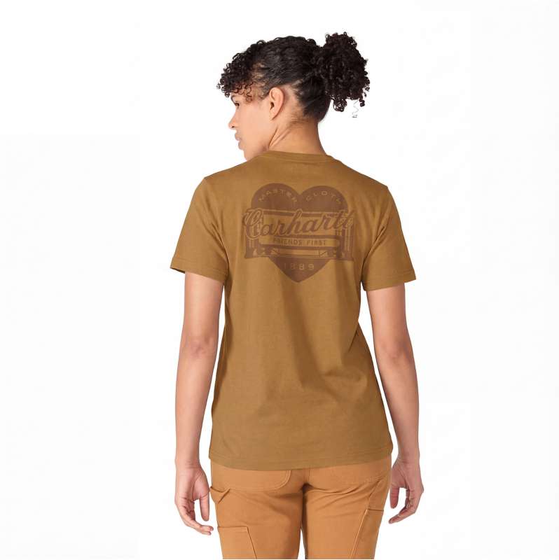 Carhartt  Carhartt Brown Irvine Relaxed Heritage Heart T-Shirt