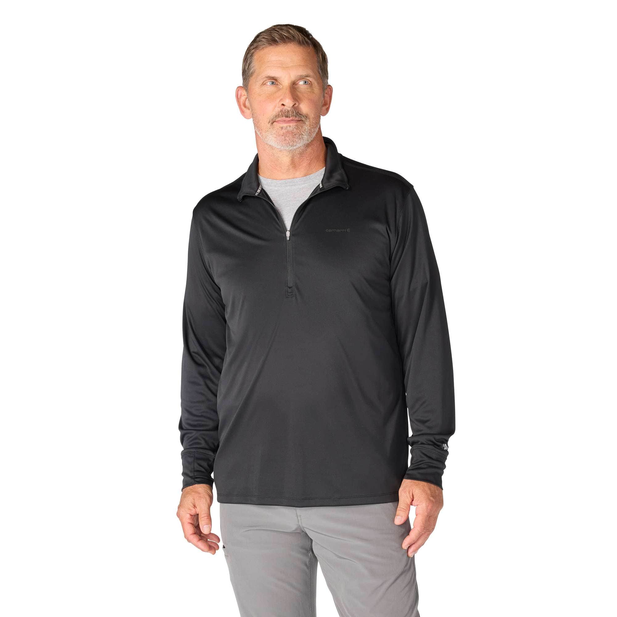 Carhartt Carhartt Force Sun Defender™ T-shirt met lange mouwen, halve rits en relaxte pasvorm