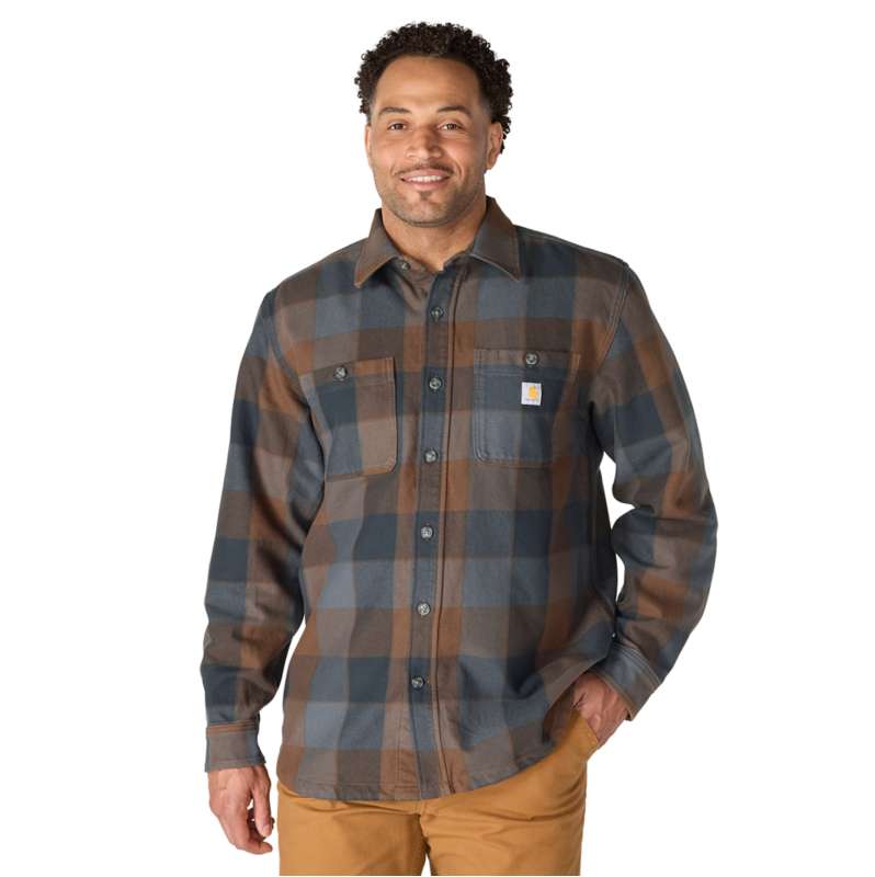 Carhartt  Navy Chemise à carreaux ample à manches longues Everett