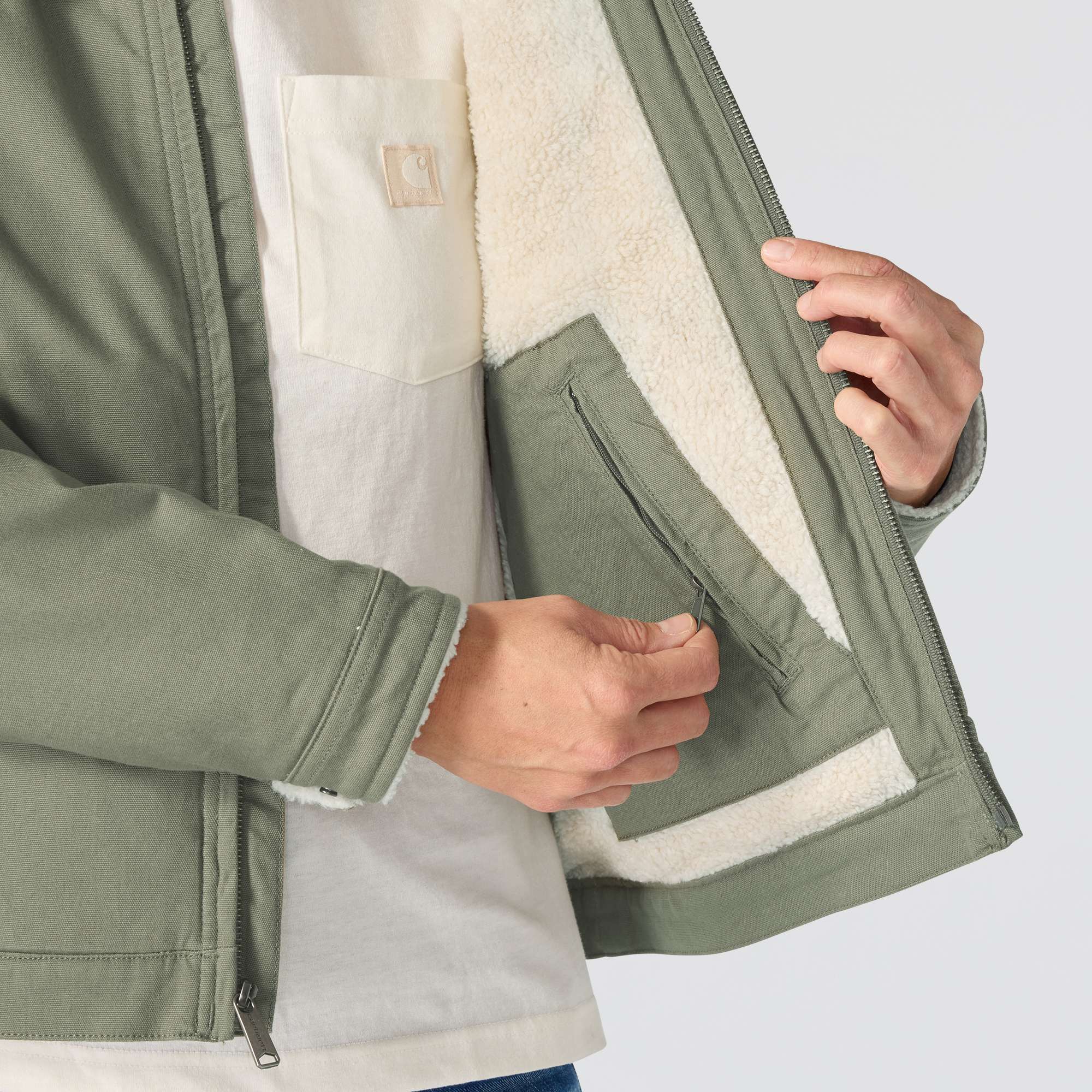 Additional thumbnail 3 of Chaqueta Detroit forrada en tejido sherpa