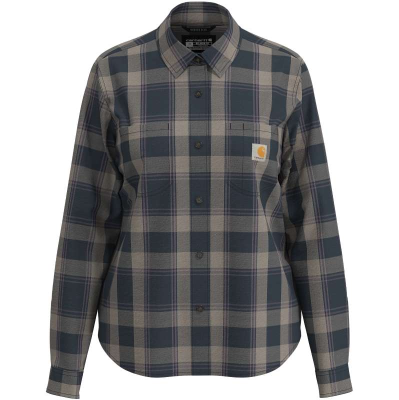 Carhartt  Deep Smoke Blue Hamilton-Hemd aus Flannel