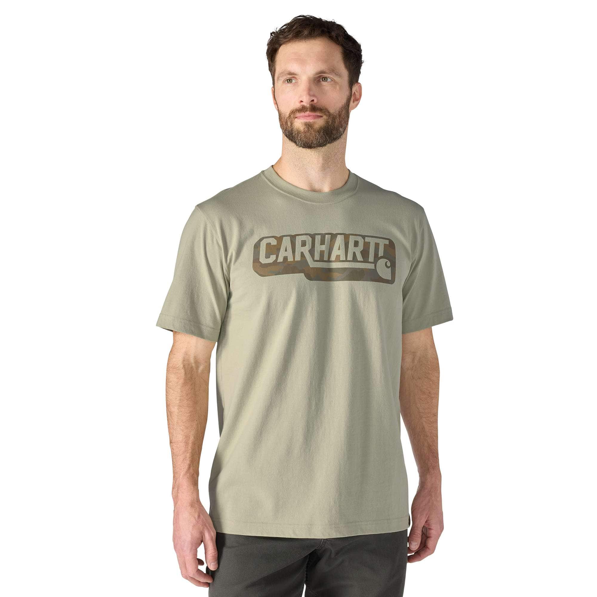 Carhartt Irvine-T-Shirt mit Camouflage-Muster, Logo und Relaxed Fit