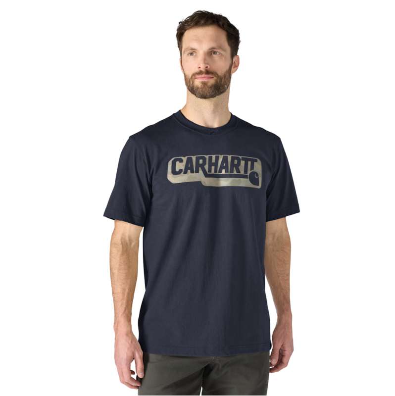 Carhartt  Navy T-shirt décontracté à logo camouflage Irvine