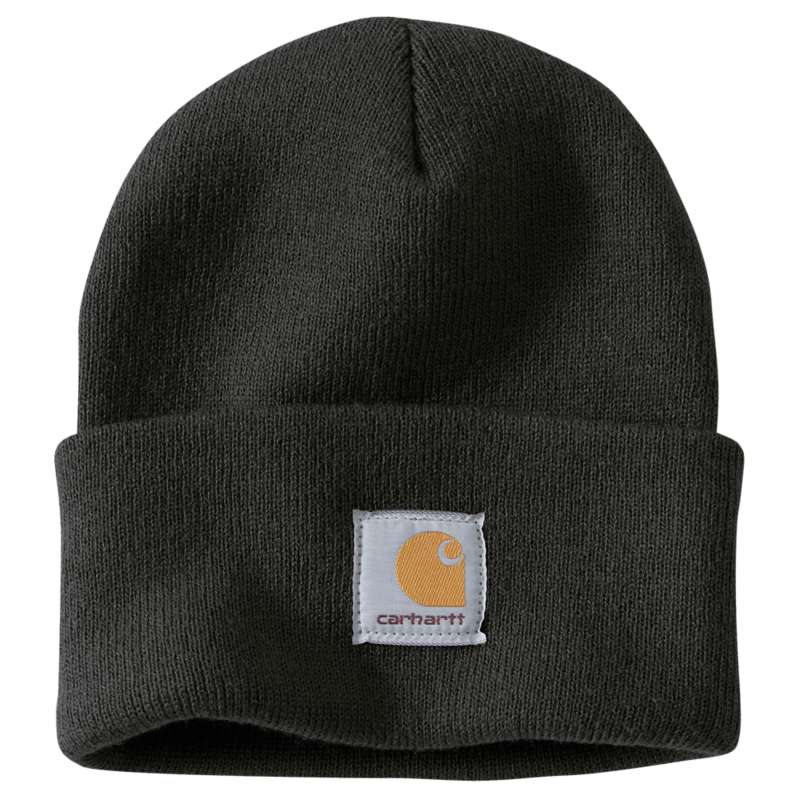 Carhartt  Black Knit Cuffed Beanie