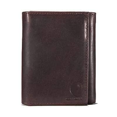Carhartt OIL TAN LEATHER TRIFOLD WALLET - front