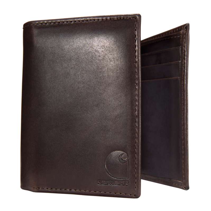 Carhartt  Dark Brown Oil Tan Leather Trifold Wallet