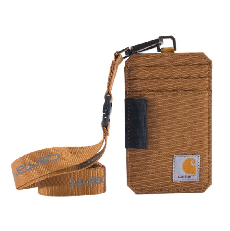 Carhartt  Carhartt Brown Nylon Duck Id Holder And Lanyard
