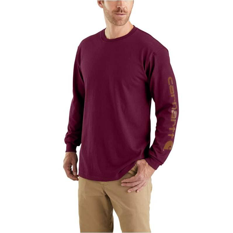 Carhartt  Port Relaxed Fit Heavyweight Long-Sleeve Logo Sleeve Graphic T-Shirt