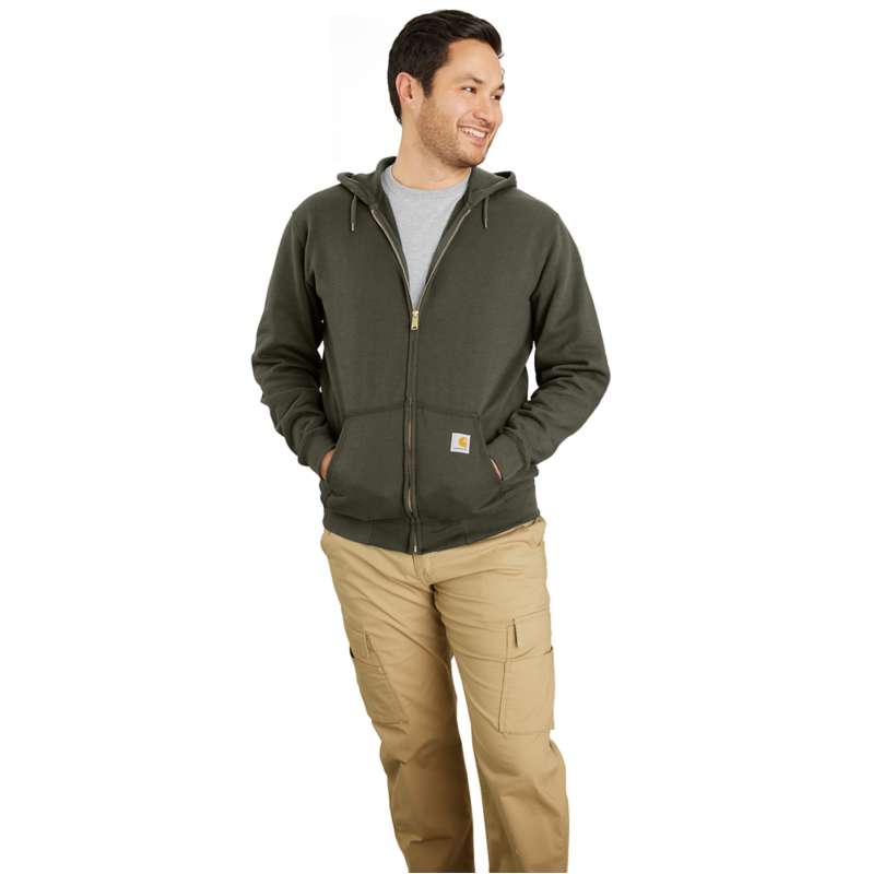 Carhartt  Moss Marquette-Zip-Hoodie mit durchgehendem Reißverschluss