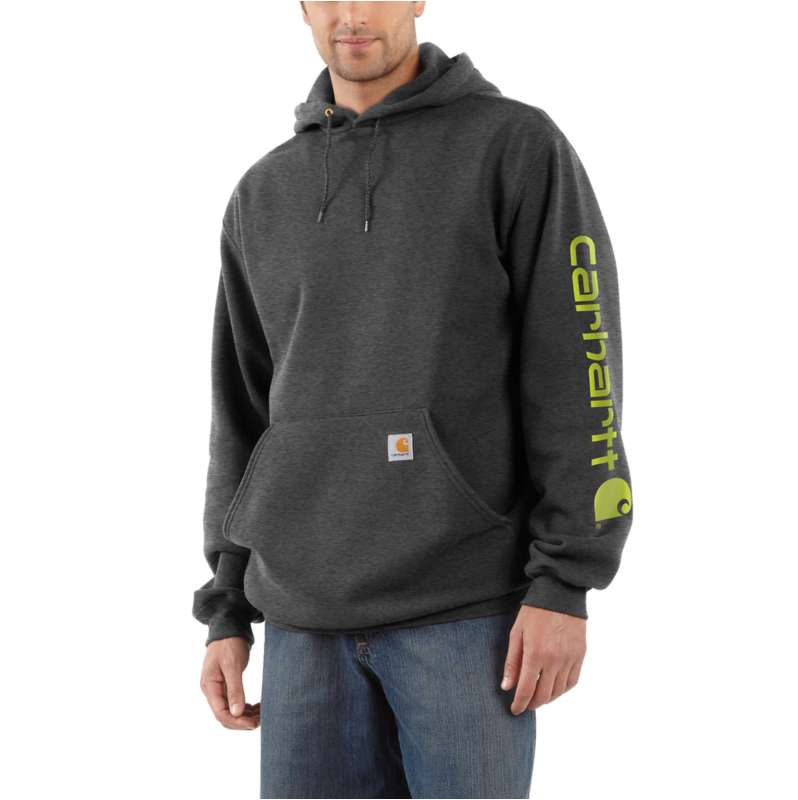 Carhartt  Carbon Heather Loose Fit Midweight Logo Sleeve Graphic Sweatshirt