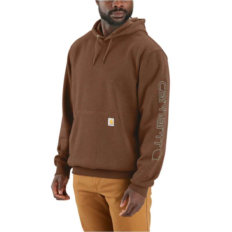 Carhartt  Mocha Heather Loose Fit Midweight Logo Sleeve Graphic Sweatshirt