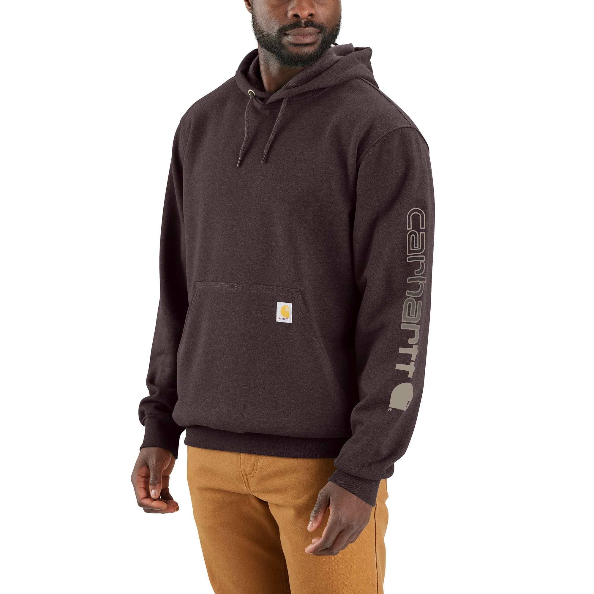 Carhartt Heren Sweatshirt - loose fit midweight logo sleeve graphic sweatshirt - Bruin - L